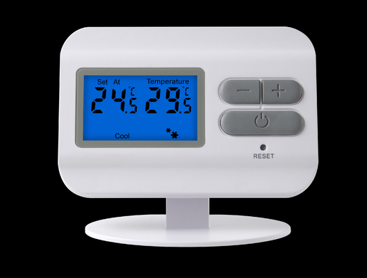 White Non Programmable Digital Thermostat , Single Stage Thermostat With ON / OFF Switch
