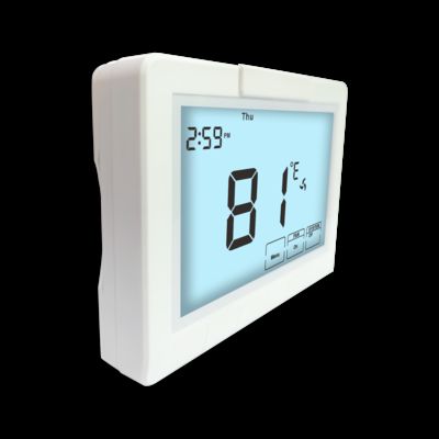 Coiiwsei 24V White Battery Operated 4H/2C heat pump Programmable Air Conditioning Home Thermostat HVAC STN7355