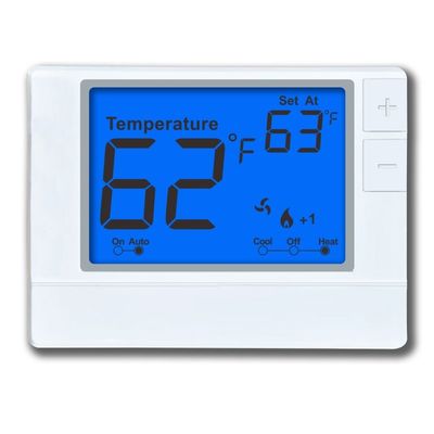 Riseem COOL System Operation Wired Room Thermostat 5.00" W X 3.81" H X 1.06" D Non-programmable with Physical Dimensions