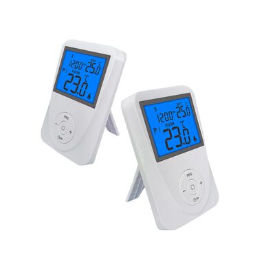 Anti-flammable PC ABS Wireless Room Thermostat 230V Load Rating 2x AAA 15V Lithium Battery Energy Temperature Control Device