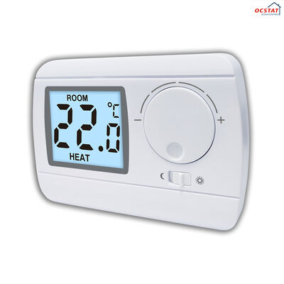 Switchable Voltage 24-230V RF Room Non-programamble Thermostat Wall-mounted White Customized Wireless Thermostat Ideal for Energy Heating Systems