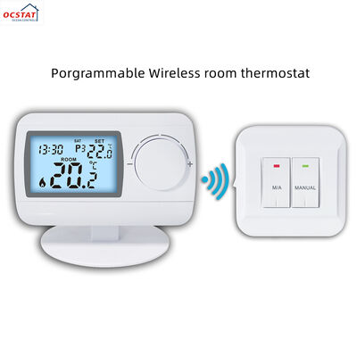 Programmable 7 DAY Digital Thermostat Controller Utilizing 2 AA Size Battery Supply Providing Temperature Control for Commercial