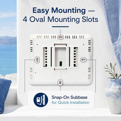 Anti Flammable ABS PC 7 Day Programmable Digital LCD HVAC Thermostat Temperature Control Powered by 2 AAA Alkaline Batteries or 18 30 VAC NEC Class II for Commercial HVAC Systems