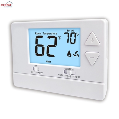 Riseem White ABS Digital Non Programmable Thermostats for Heating Room 24V