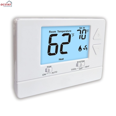 Riseem White ABS Digital Non Programmable Thermostats for Heating Room 24V