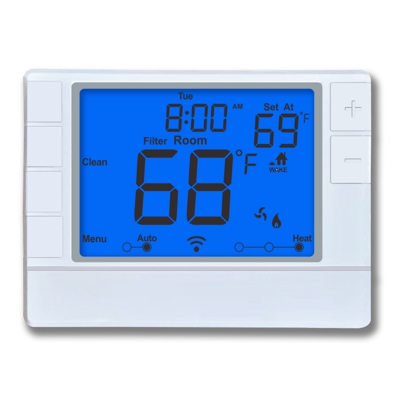 Coiiwsei 1H/1C Heat Pump Wired Room Temperature Heating Thermostat with ABS Housing Material