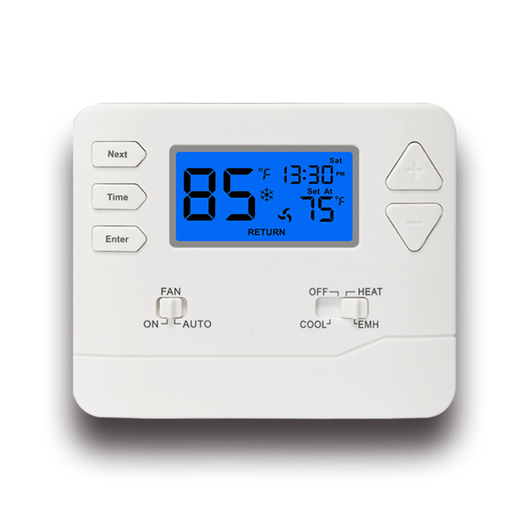 2 Heat / 1 Cool 0.5°C Accuracy 24V Digital Non-programmable Riseem Thermostat for Heat Pump