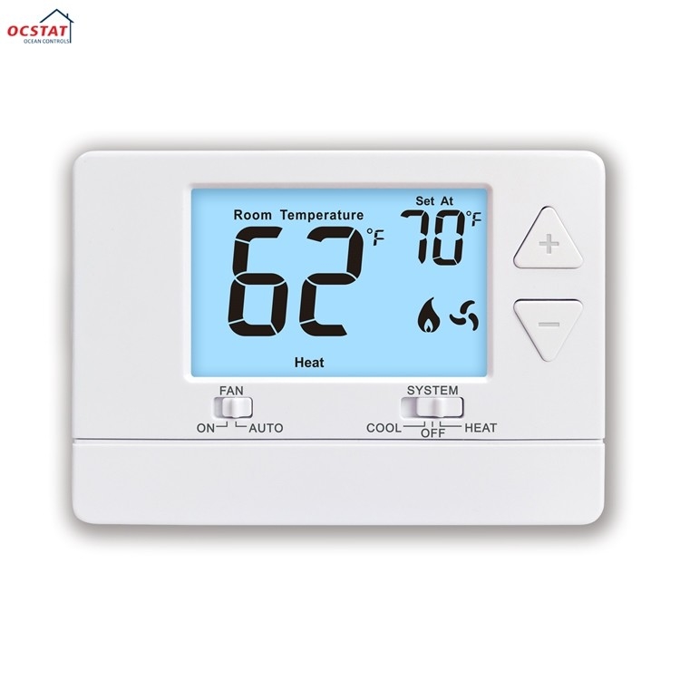 Riseem White ABS Digital Non Programmable Thermostats for Heating Room 24V