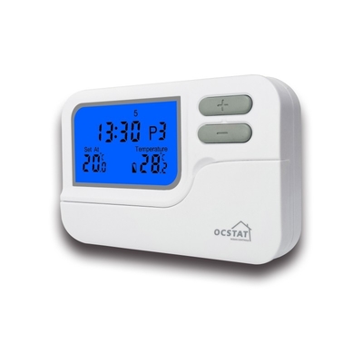 ريزم LCD Omron Relay 7 أيام حرارة غرفة قابلة للبرمجة مع قفل لوحة المفاتيح