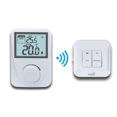 رايزم اللون الأبيض ABS RF اللاسلكي غرفة الرقمية الحرارة غير قابل للبرمجة