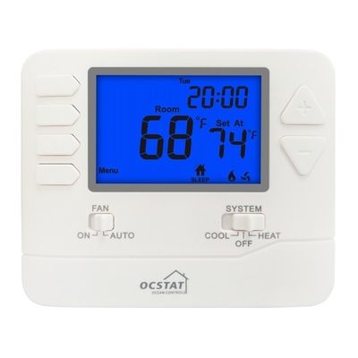 Riseem 1 حرارة / 1 برودة 24 فولت البرمجة AC المنزل الحرارة مع نظام HVAC