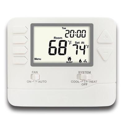Riseem 2 Heat / 2 Cool 24V HVAC حرارة غرفة قابلة للبرمجة لنظام التدفئة والتبريد