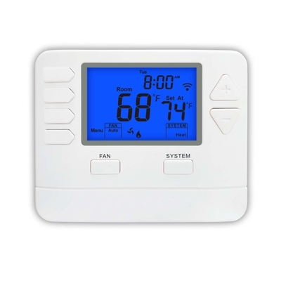 Riseem WiFi يعمل مع Alexa ABS 24V LCD HVAC الرقمي 7 أيام تحكم WiFi قابل للبرمجة الحرارة المنزلية لنظام HVAC