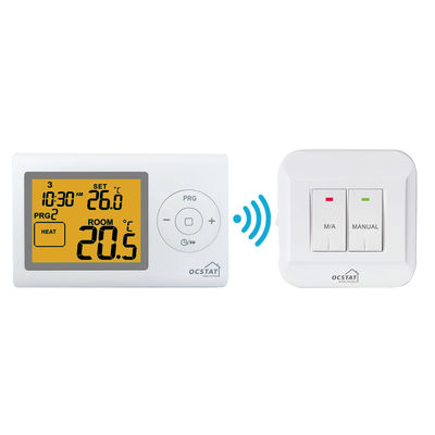 Upgrade Your Home's Heating and Cooling System with White Digital Room Thermostat Powered by 2*AAA Battery