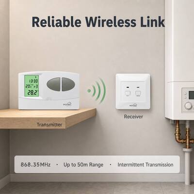 وضع الحرارة الحرارة الحرارة الحرارة الحرارية المتوافقة مع المستقبل 230VAC 50HZ ضمان التحكم الدقيق في التدفئة اللاسلكية