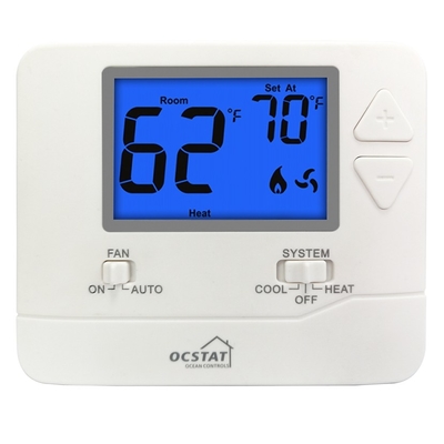 Riseem HVAC الرقمية غير قابلة للبرمجة المنزلية الحرارة الضوء الخلفي الأزرق شاشة LCD