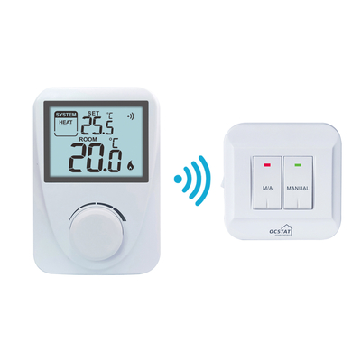 Riseem RF868 Mhz غرفة التدفئة والغاز الغير قابلة للبرمجة RF الحرارة اللاسلكية / حرارة الغرفة الرقمية اللاسلكية