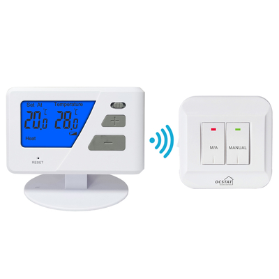 Riseem 868MHZ RF غير قابل للبرمجة غرفة التدفئة الحرارة اللاسلكية لقطن الغاز