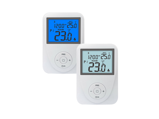 ريزم ABS 230V غرفة التدفئة الحرارة الرقمية / البرمجة الشاشة الكبيرة الحرارة HVAC الحرارة