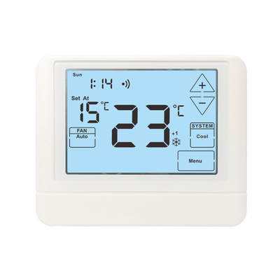 24V واي فاي 7 أيام أو 5/1/1 غرفة برمجة ترموستات دقة ± 1 ° C قفل لوحة المفاتيح