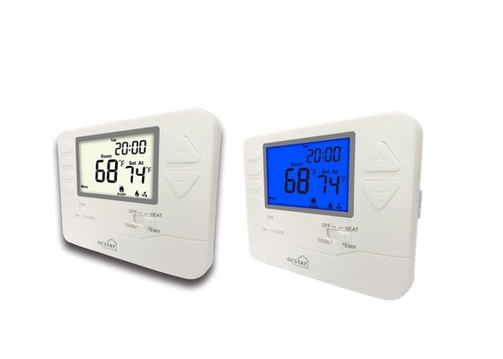 24V HVAC ترموستات شاشة LCD مضخة حرارة متعددة المراحل