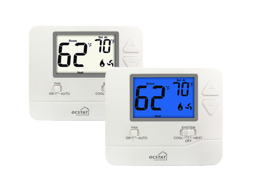 Riseem Home الأسلاك 24v الرقمية DC HVAC الحرارة غير القابلة للبرمجة لتكييف الهواء