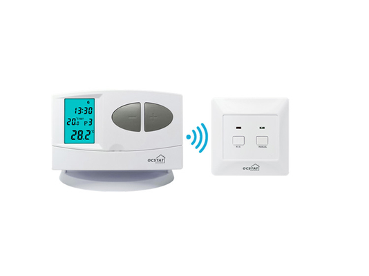 ريزم الرمز اللاسلكي الضغط على شاشة شاشة LCD مكيف الهواء التحكم في التدفئة hvac RF 7 أيام الحرارة القابلة للبرمجة للغاز المرجل