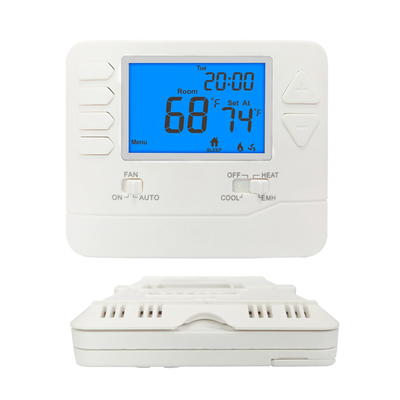 ABS شاشة عرض LCD الرقمية غرفة ترموستات 24VAC